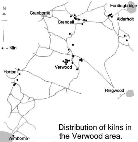 Map of the kilns